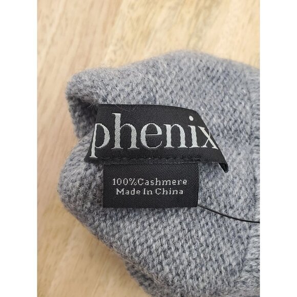 Phenix Gray Cashmere 100% Knit Gloves - Picture 4 of 5